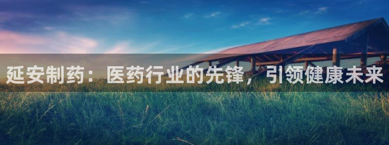 老哥吧九游会下架吗：延安制药：医药行业的先锋，引领健康未来